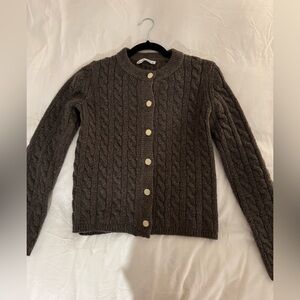 Abercrombie Cable Knit Button-Up Sweater